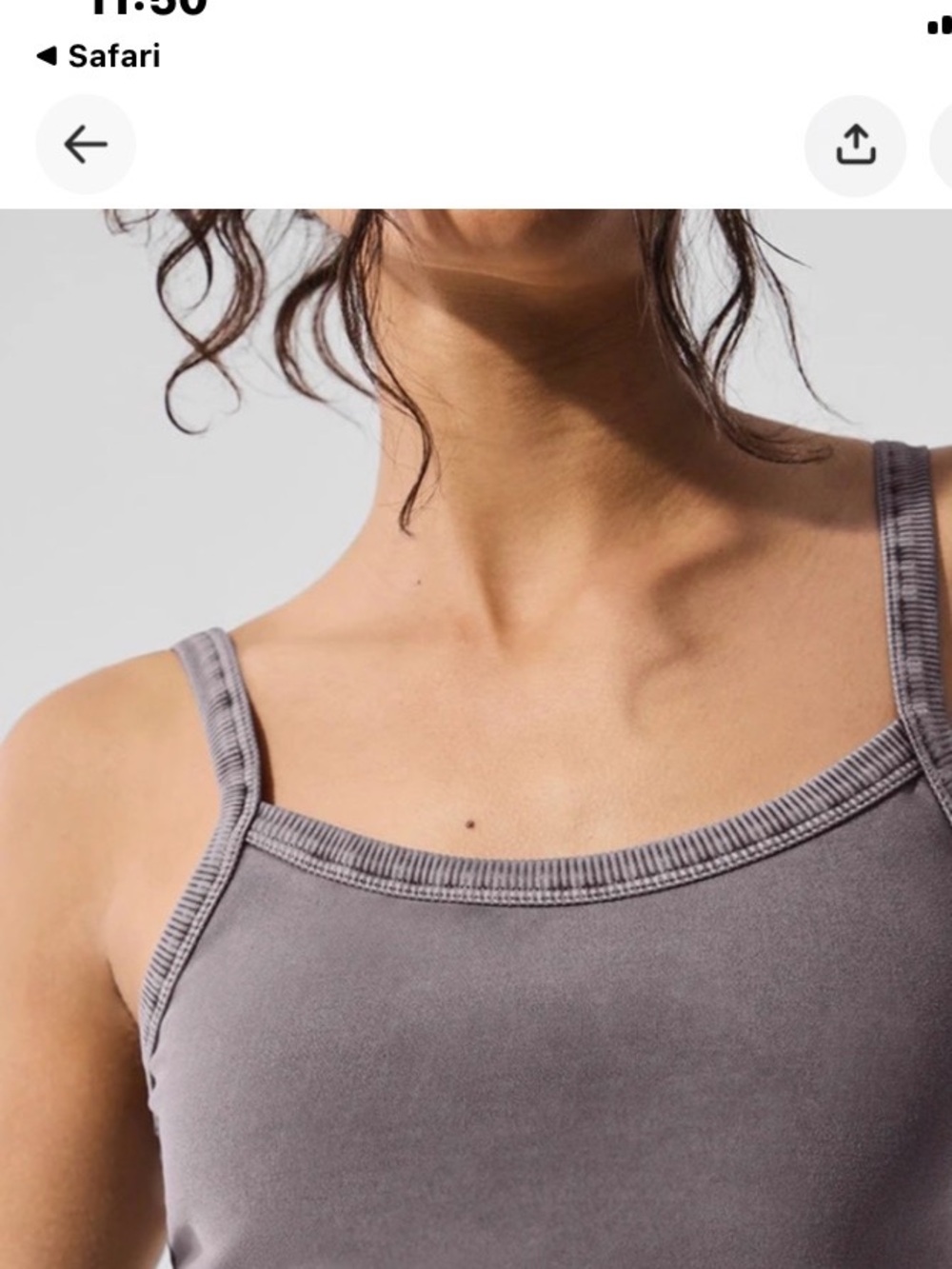 ALO Yoga Washed soft Sweet Talker Tank Sz  NWT - Picture 3 of 7